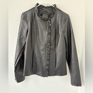 Emporio & Co Women's Black Leather Jacket